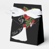 Tuxedo Anzug & Bride Silhouette Wedding Geschenkschachtel (Vorderseite)