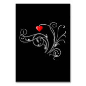 Tuxedo Anzug & Bride Silhouette Wedding Tischnummer (Rückseite)