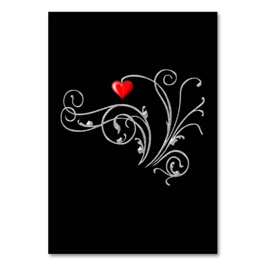 Tuxedo Anzug & Bride Silhouette Wedding Tischnummer (Rückseite)