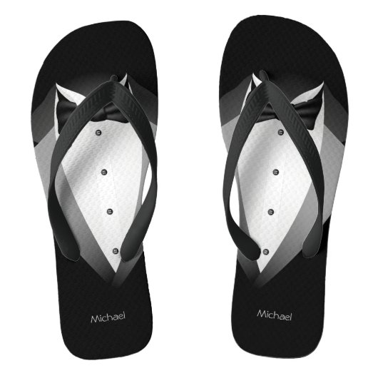 Tuxedo Anzug Funny Badesandalen (Fußbett)