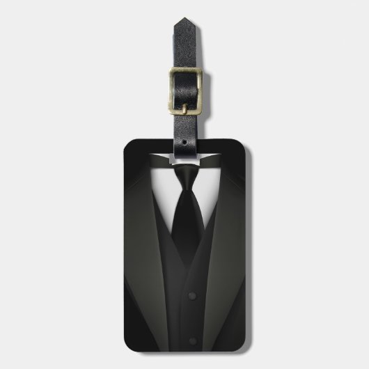 Tuxedo Anzug Gepäckmarke Gepäckanhänger (Vorderseite vertikal)