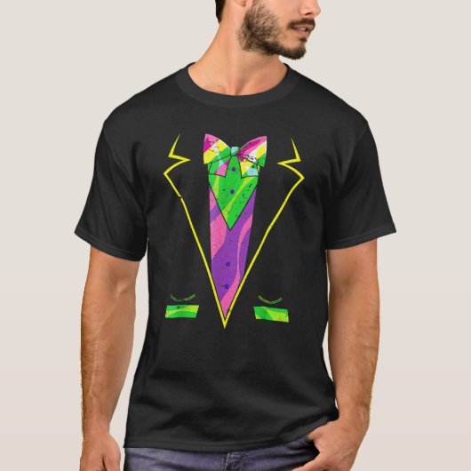 Tuxedo Anzug Mardi Gras Kostüm New Orleans Carniv T-Shirt (Vorderseite)