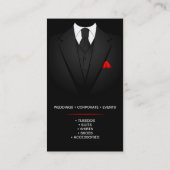 Tuxedo Anzug Mens Kleidung Moderne Sauberkeit Visitenkarte (Rückseite)