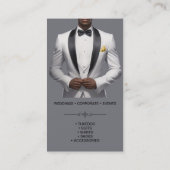 Tuxedo Anzug Mens Kleidung Moderne Sauberkeit Visitenkarte (Rückseite)