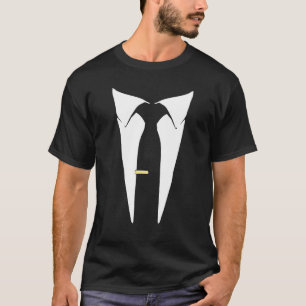Tuxedo Anzug Power Krawatte Clip T - Shirt Kostüm