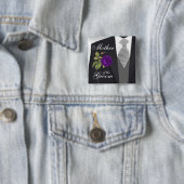 Tuxedo Anzug Team Groom - Lila Rose Button (Beispiel)