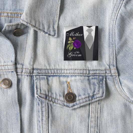 Tuxedo Anzug Team Groom - Lila Rose Button (Beispiel)