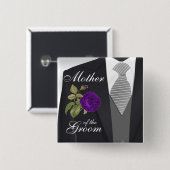 Tuxedo Anzug Team Groom - Lila Rose Button (Vorne & Hinten)