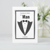 Tuxedo Anzug und Bugs Krawatte Schwarzweiß Dankeskarte (Stehend Vorderseite)