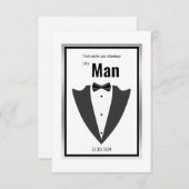 Tuxedo Anzug und Bugs Krawatte Schwarzweiß Dankeskarte (Vorne/Hinten)