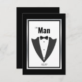 Tuxedo Anzug und Bugs Krawatte Schwarzweiß Dankeskarte (Vorne/Hinten)