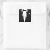 Tuxedo Art Quadratischer Aufkleber (Tasche)