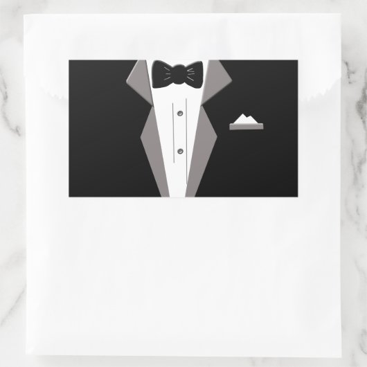 Tuxedo Art Rechteckiger Aufkleber (Tasche)