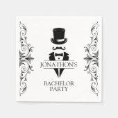 Tuxedo Bachelor Party Cocktail Serviette (Vorderseite)