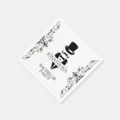 Tuxedo Bachelor Party Cocktail Serviette (Ecke)