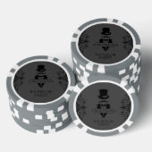 Tuxedo Bachelor Party Gray Pokerchips (Stapel)