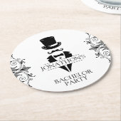 Tuxedo Bachelor Party Runder Pappuntersetzer (Angewinkelt)