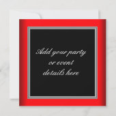 Tuxedo Ball Gown Black Krawatte Party Einladungen (Rückseite)