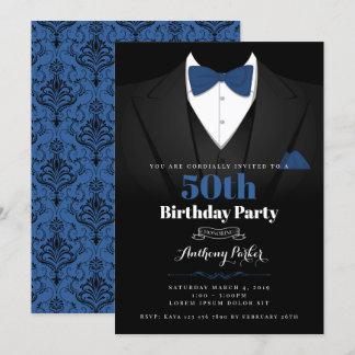 Tuxedo Birthday Einladung
