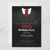 Tuxedo Birthday Einladung (Vorderseite)
