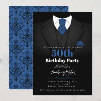 Tuxedo Birthday Einladung