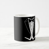 Tuxedo Black Bow Krawatte Kaffeetasse (VorderseiteRechts)