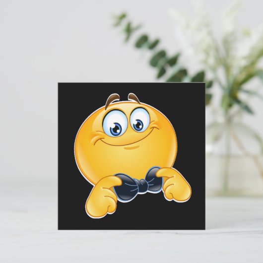 Tuxedo Black Krawatte Event INVITATION Einladung (Stehend Vorderseite)