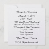 Tuxedo Black Krawatte Event INVITATION Einladung (Rückseite)