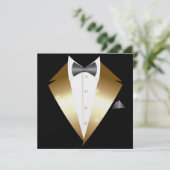 Tuxedo Black Krawatte Event INVITATION Einladung (Stehend Vorderseite)