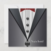 Tuxedo Black Krawatte Formal Event Black Krawatte Einladung (Vorderseite)