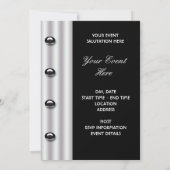 Tuxedo Black Krawatte Formal Event Einladung (Rückseite)