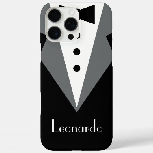 Tuxedo Black Krawatte Personalisiert Case-Mate iPhone Hülle (Rückseite)
