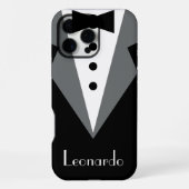 Tuxedo Black Krawatte Personalisiert iPhone Hülle (Rückseite)