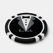 Tuxedo Black Krawatte Personalisiert Pokerchips (Einzeln)