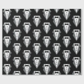 Tuxedo Black Krawatte Vatertag Geschenkpapier (Flach)