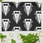 Tuxedo Black Krawatte Vatertag Geschirrtuch (Gefaltet)