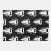 Tuxedo Black Krawatte Vatertag Geschirrtuch (Horizontal)