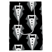 Tuxedo Black Krawatte Vatertag Mittlere Geschenktüte (Rückseite)