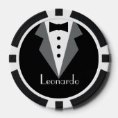 Tuxedo Black Tie Personalisiert Pokerchips (Vorderseite)