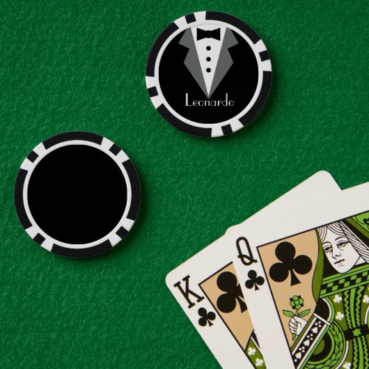 Tuxedo Black Tie Personalisiert Pokerchips (Pokertisch (doppelt))
