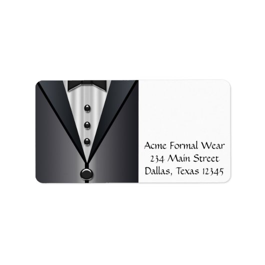 Tuxedo Black & White Address Labels Adressaufkleber (Vorne)