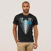 Tuxedo Blue Stripes T-Shirt (Vorne ganz)