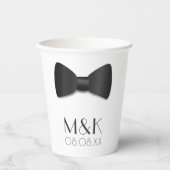 Tuxedo Bow Krawatte 1920er Wedding Party Paper Cup Pappbecher (Vorderseite)