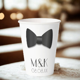 Tuxedo Bow Krawatte 1920er Wedding Party Paper Cup Pappbecher