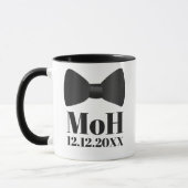 Tuxedo Bow Krawatte Mann oder Trauzeugin Tasse (Links)