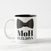 Tuxedo Bow Krawatte Mann oder Trauzeugin Tasse (Links)