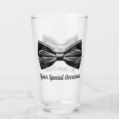 Tuxedo Bow Krawatte Personalisiert Glas (Rückseite)