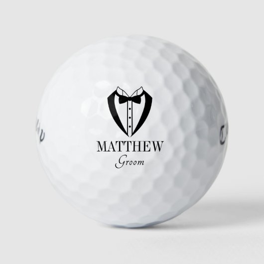 Tuxedo Bräutigam Golfball (Vorderseite)