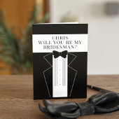 Tuxedo Bridesman Request Trauzeuge Card Einladung
