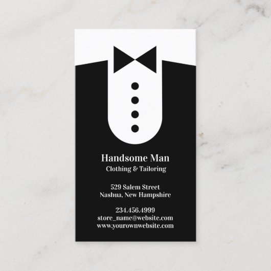 Tuxedo Business Card Visitenkarte (Vorderseite)